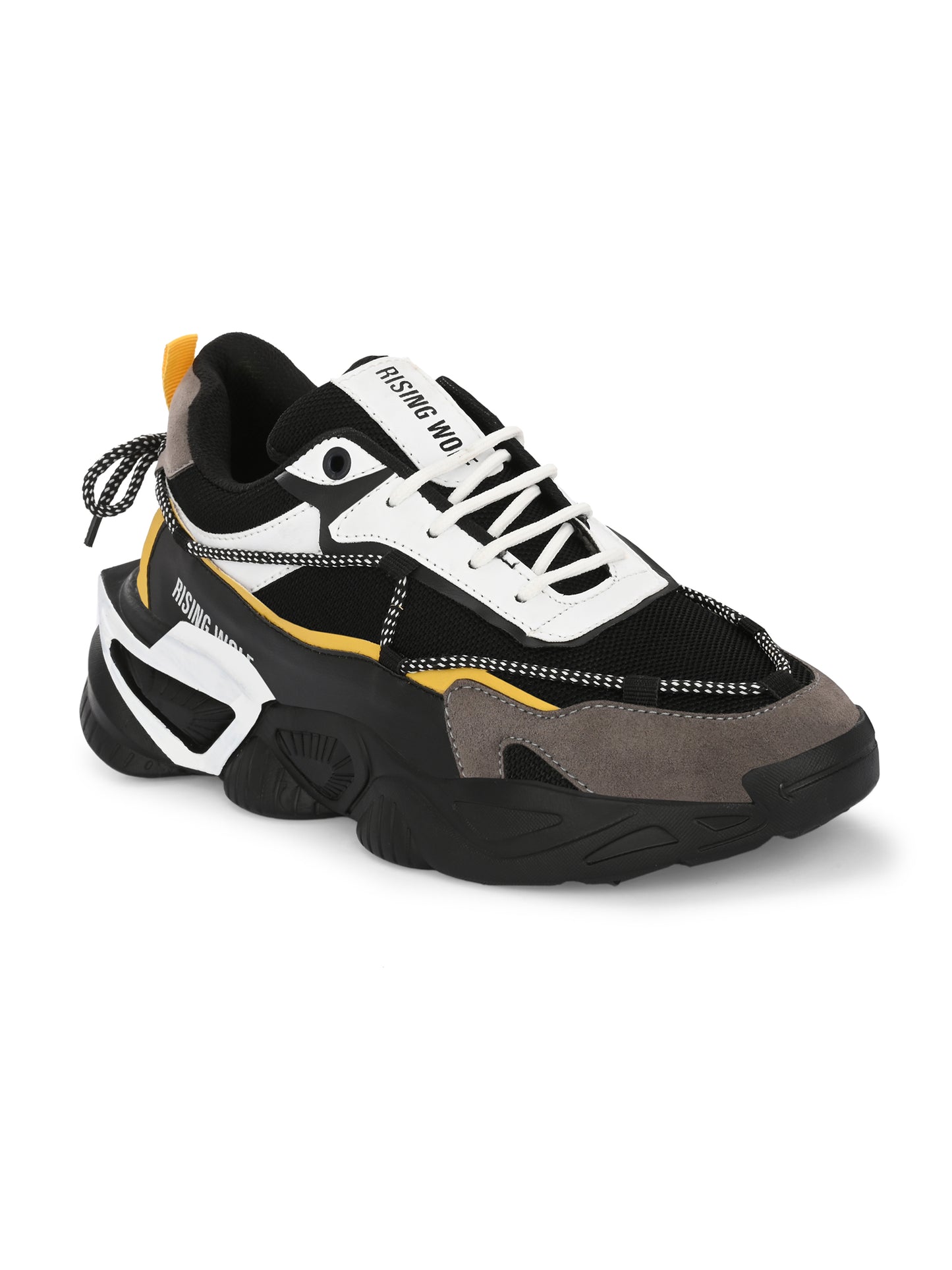 Men’s Chunky Black & White Statement Sneakers