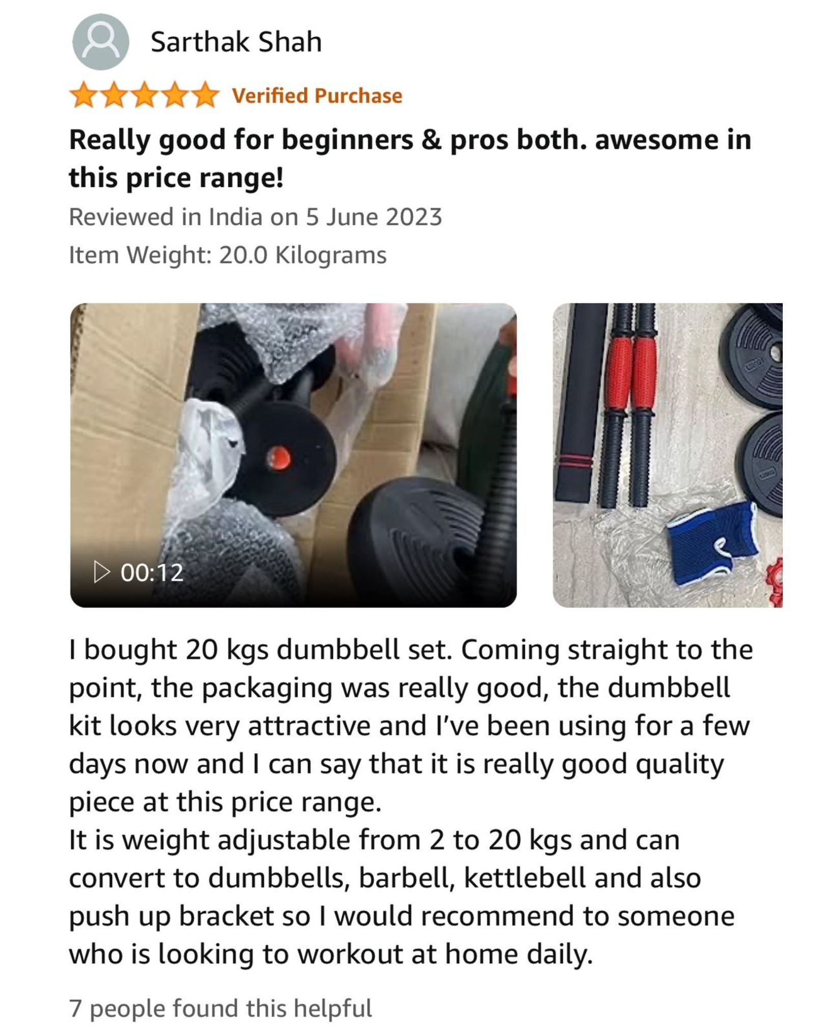 Burnlab 6-in-1 Adjustable Weight Training Kit: Dumbbells, Kettlebells & Barbells - 2kg Total Weight