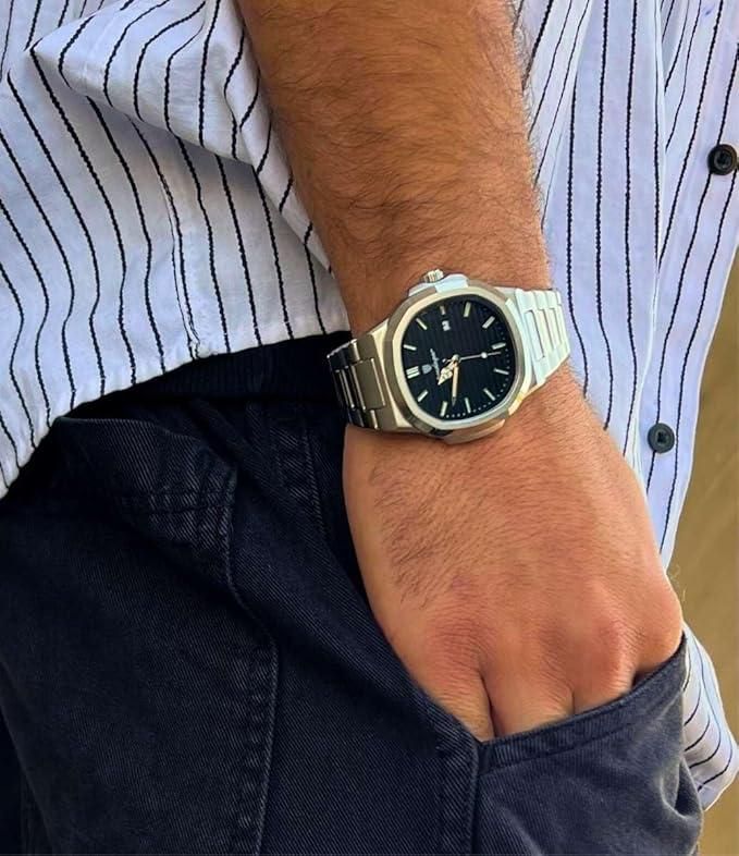 Luxury-Inspired Stainless Steel Watch – Elegant Minimalist Design for Men