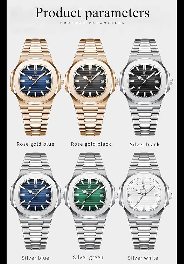 Luxury-Inspired Stainless Steel Watch – Elegant Minimalist Design for Men