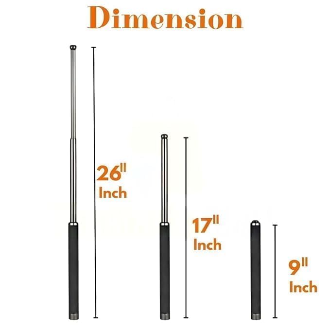 31" Foldable Safety Stick – Personal Security Multitool with Comfortable Grip & Carry Bag